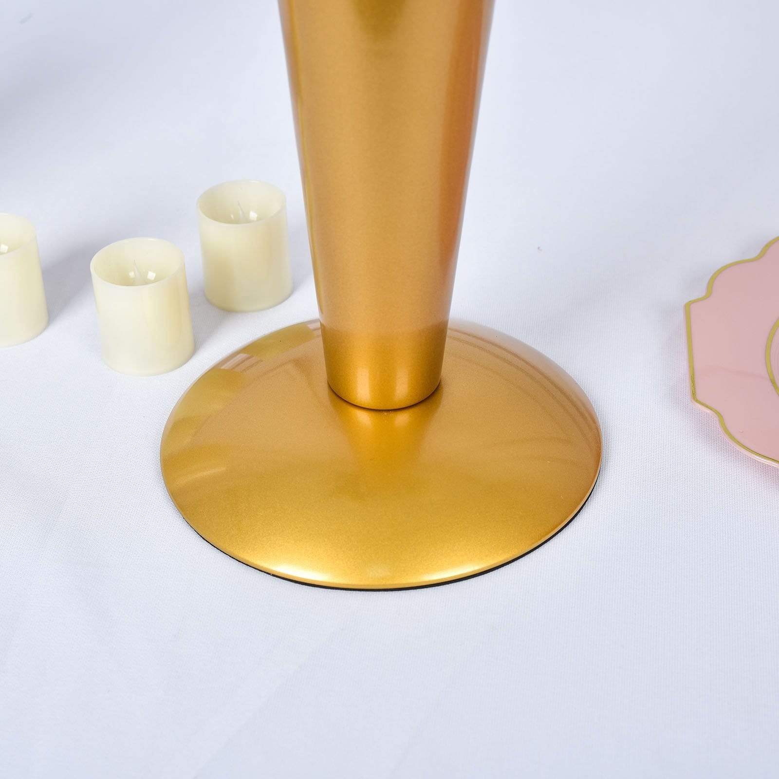 Metal Trumpet Flower Vase Centerpiece