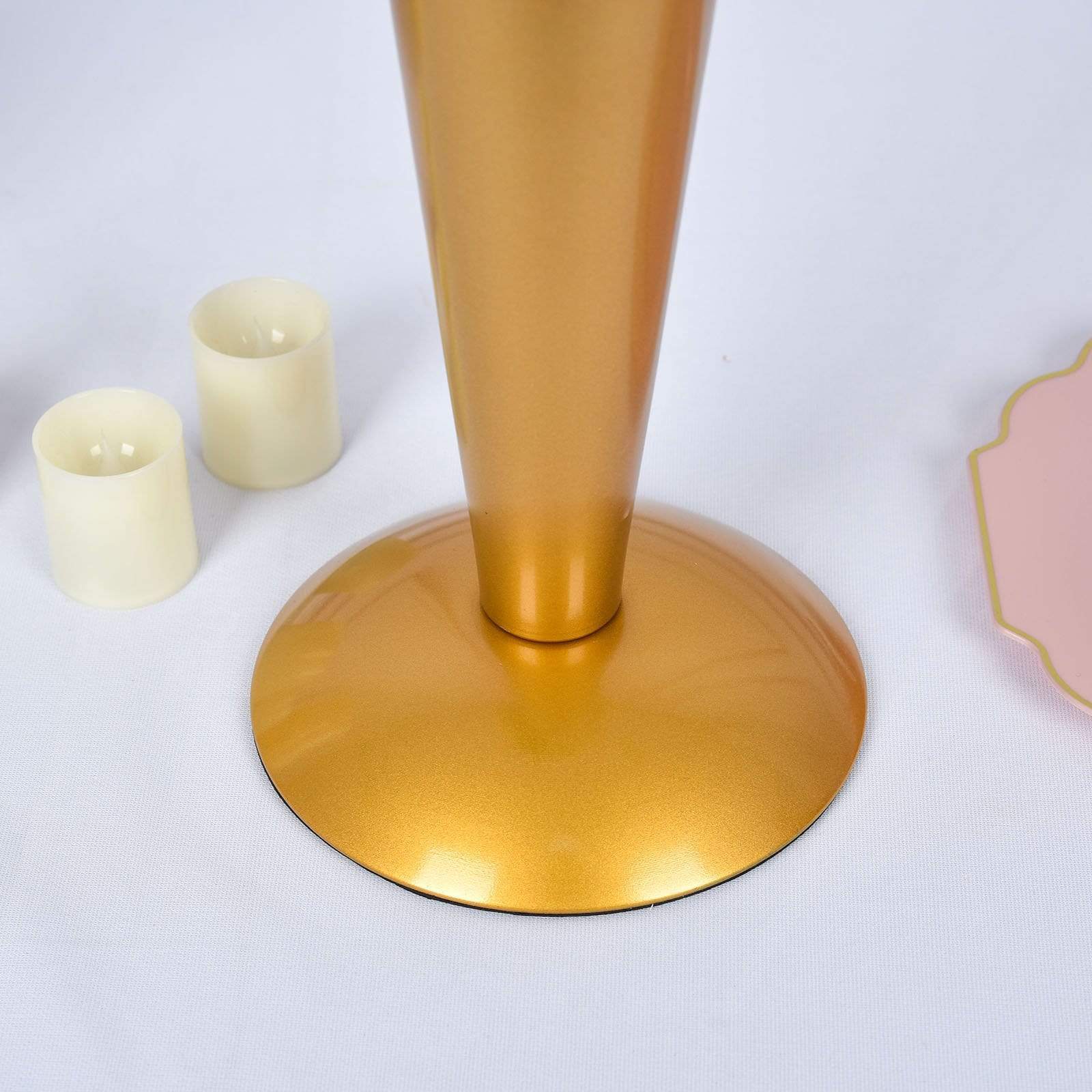 Metal Trumpet Flower Vase Centerpiece