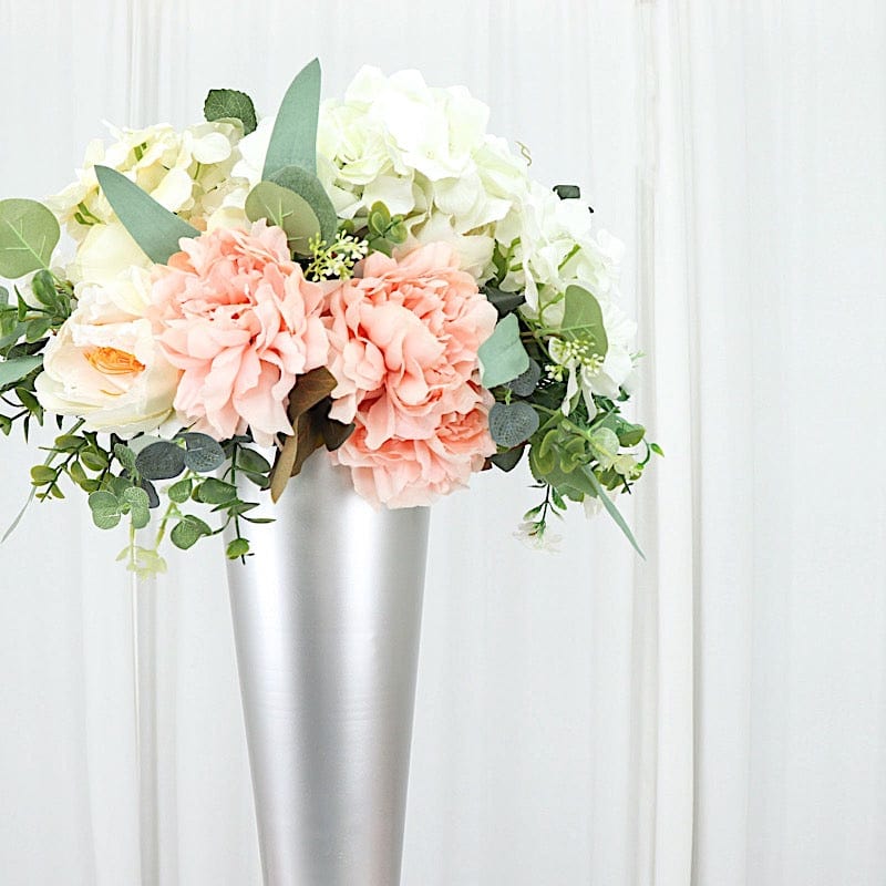 Metal Trumpet Flower Vase Centerpiece