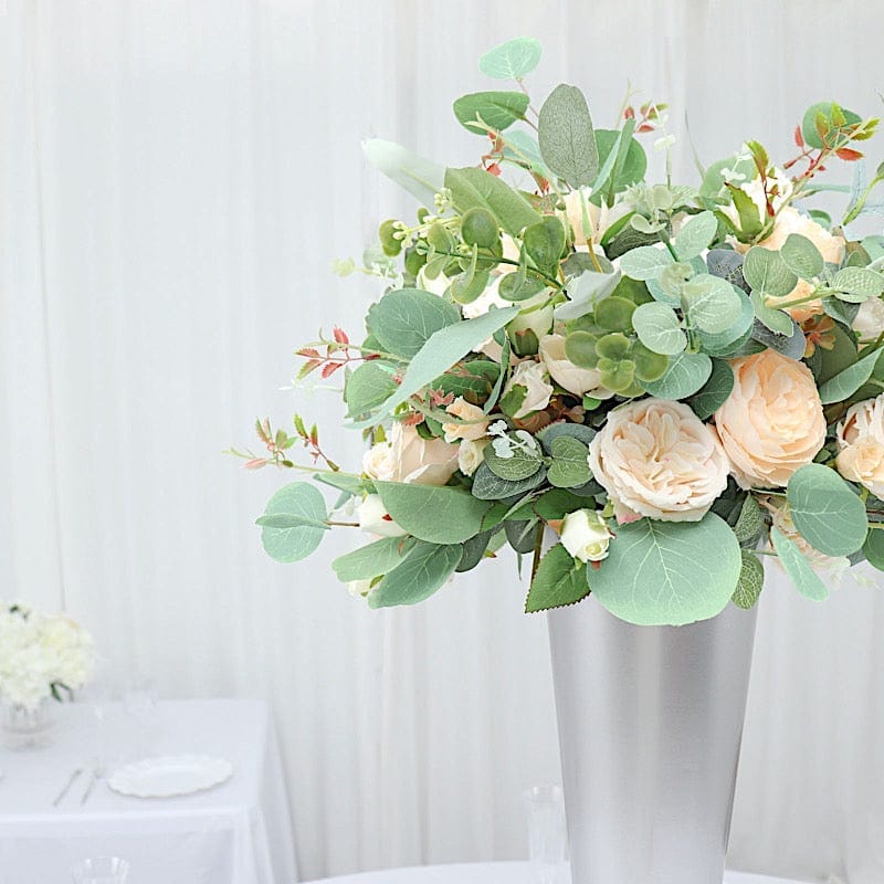 Metal Trumpet Flower Vase Centerpiece