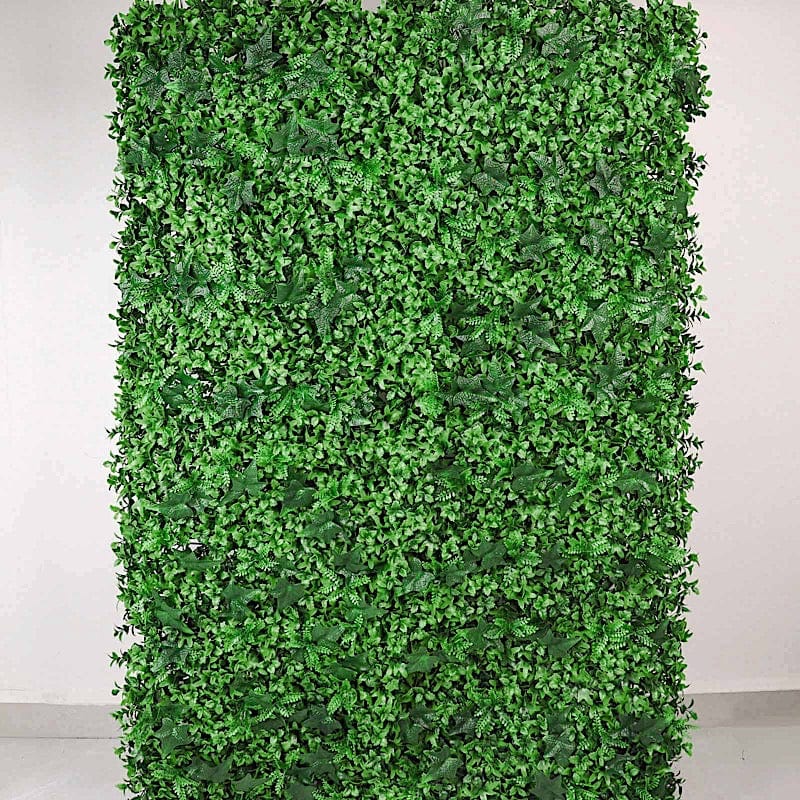 4 Green Artificial Ivy Leaves Greenery Foliage UV Protected Wall Backdrop Panels