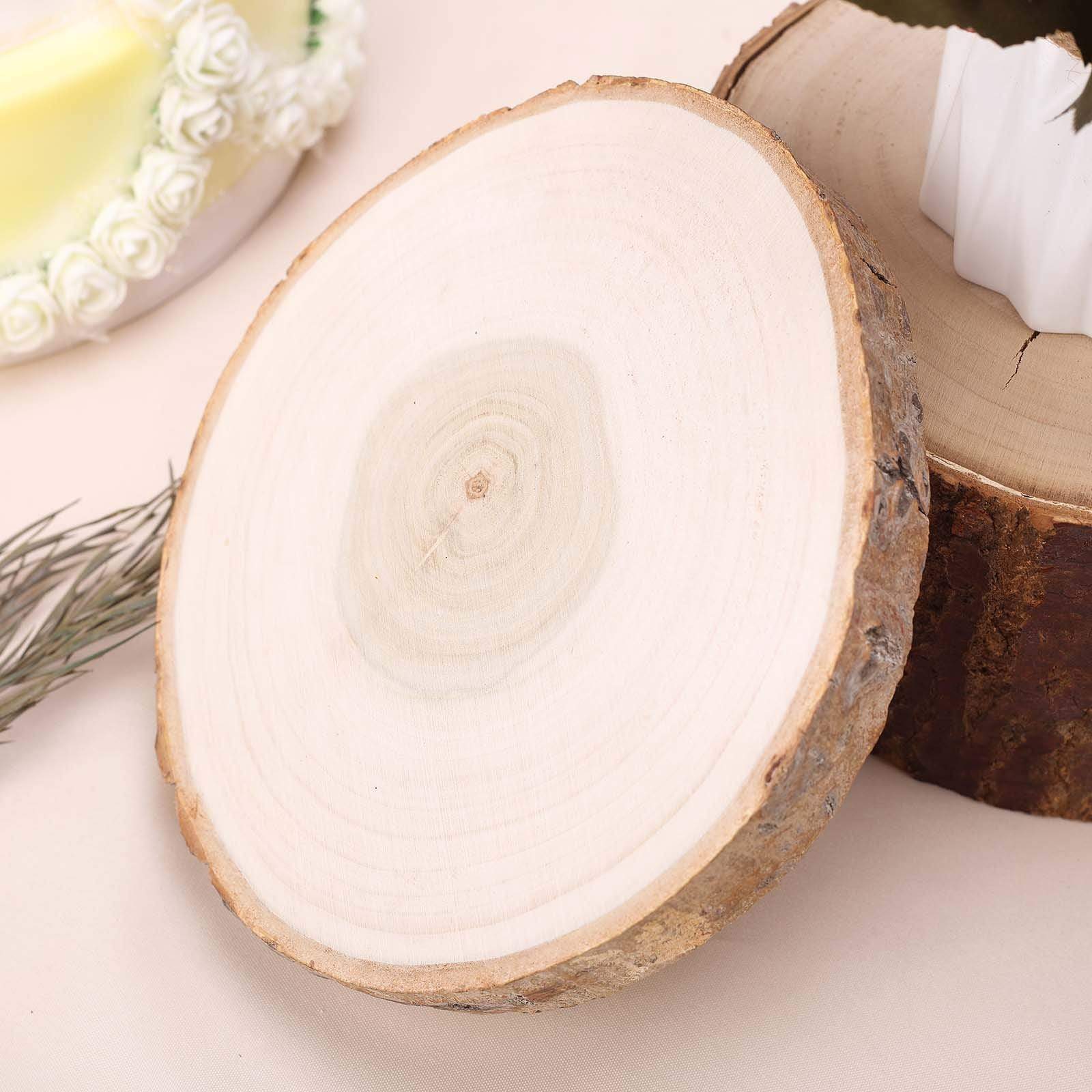 Natural Round Poplar Wooden Slices Party Tabletop