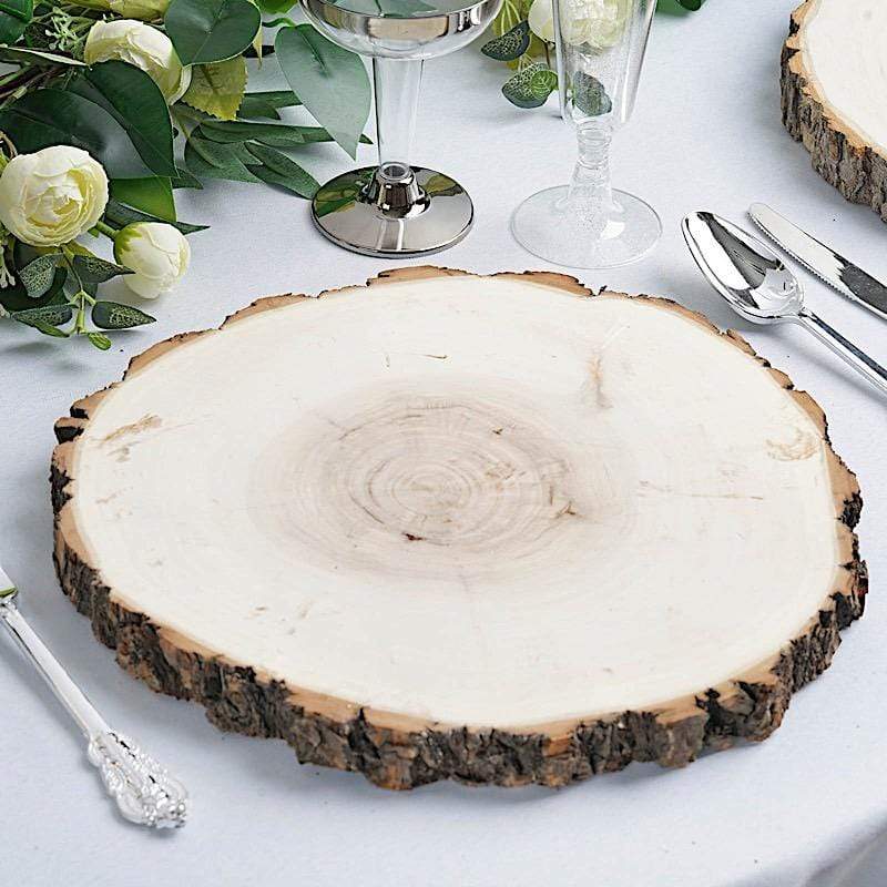 Natural Round Poplar Wooden Slices Party Tabletop