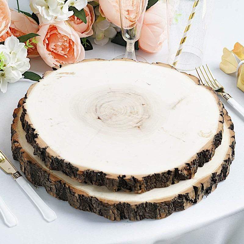Natural Round Poplar Wooden Slices Party Tabletop