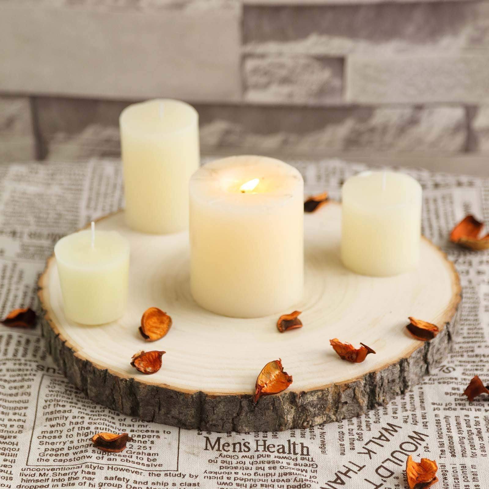 Natural Round Poplar Wooden Slices Party Tabletop