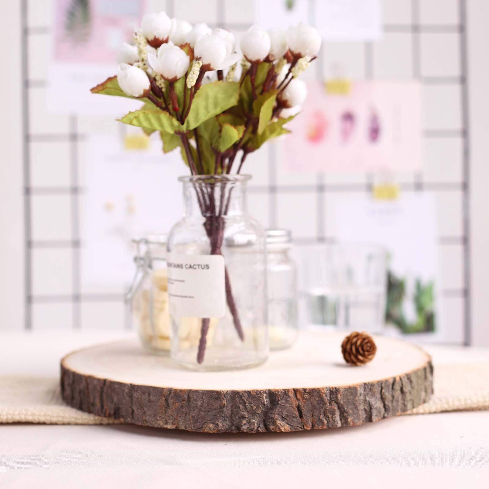 Natural Round Poplar Wooden Slices Party Tabletop