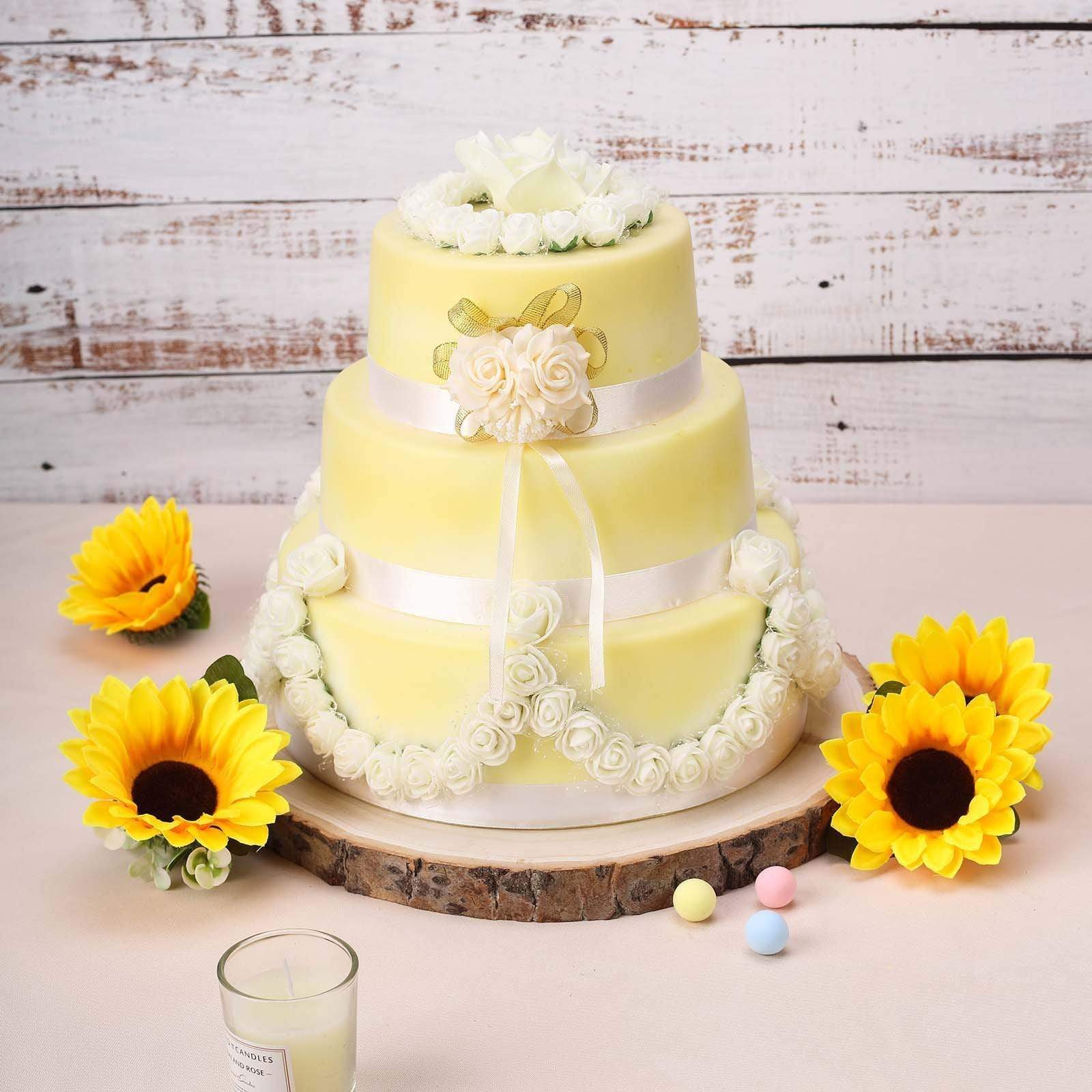 Natural Round Poplar Wooden Slices Party Tabletop