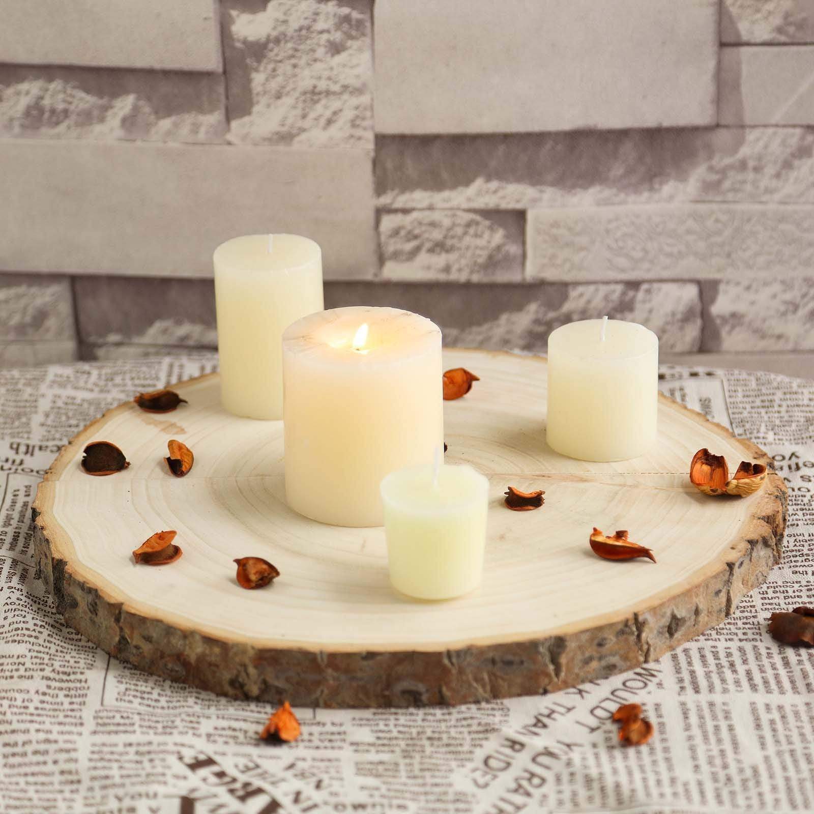 Natural Round Poplar Wooden Slices Party Tabletop