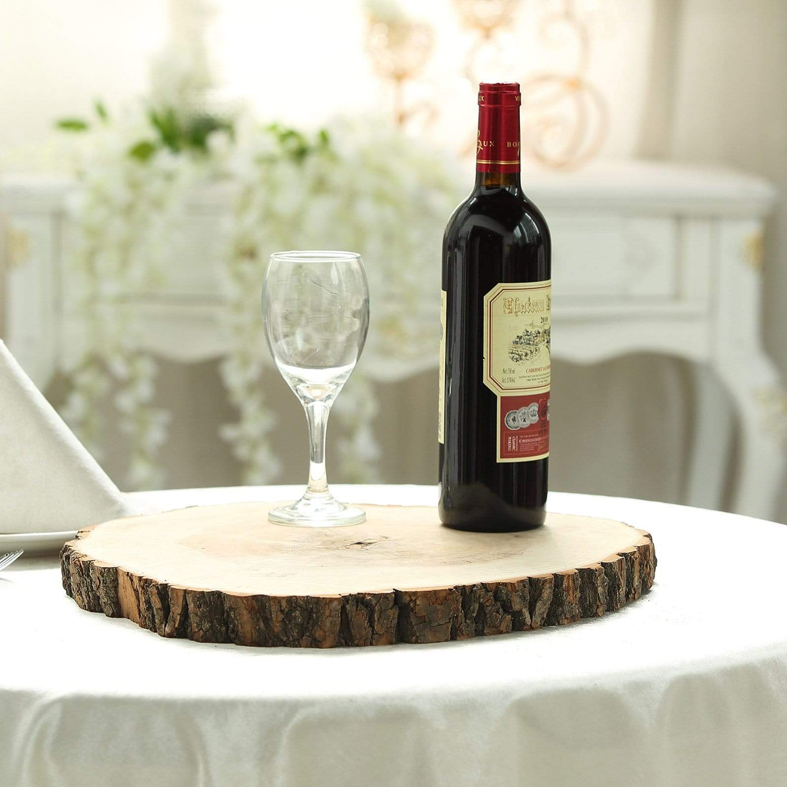 Natural Round Poplar Wooden Slices Party Tabletop