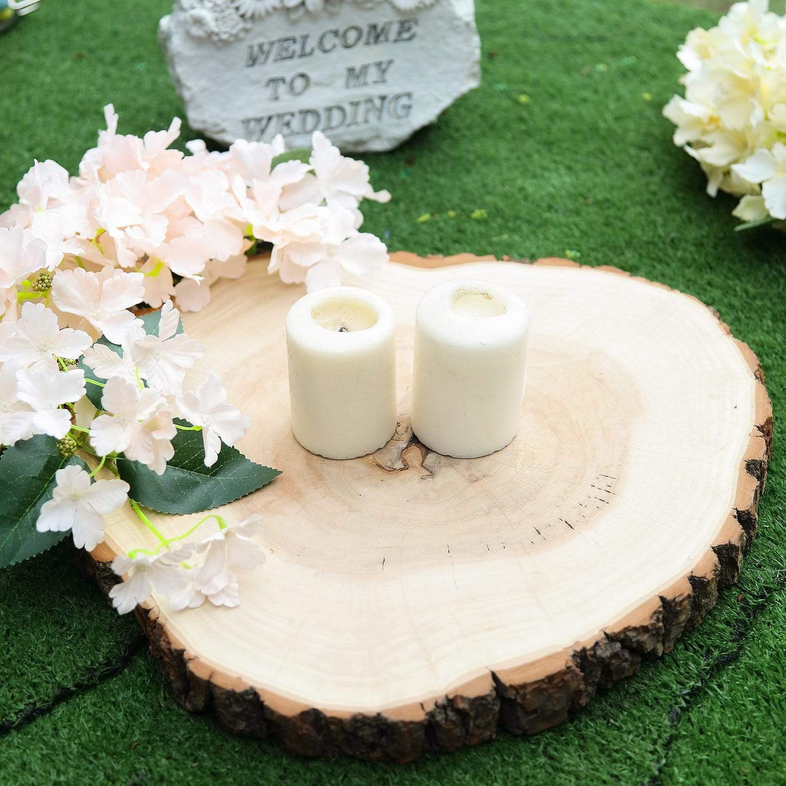 Natural Round Poplar Wooden Slices Party Tabletop