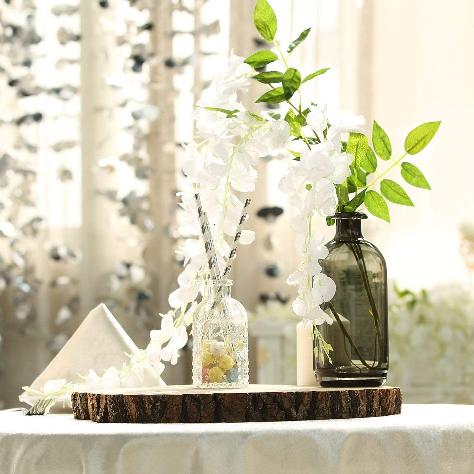 Natural Round Poplar Wooden Slices Party Tabletop