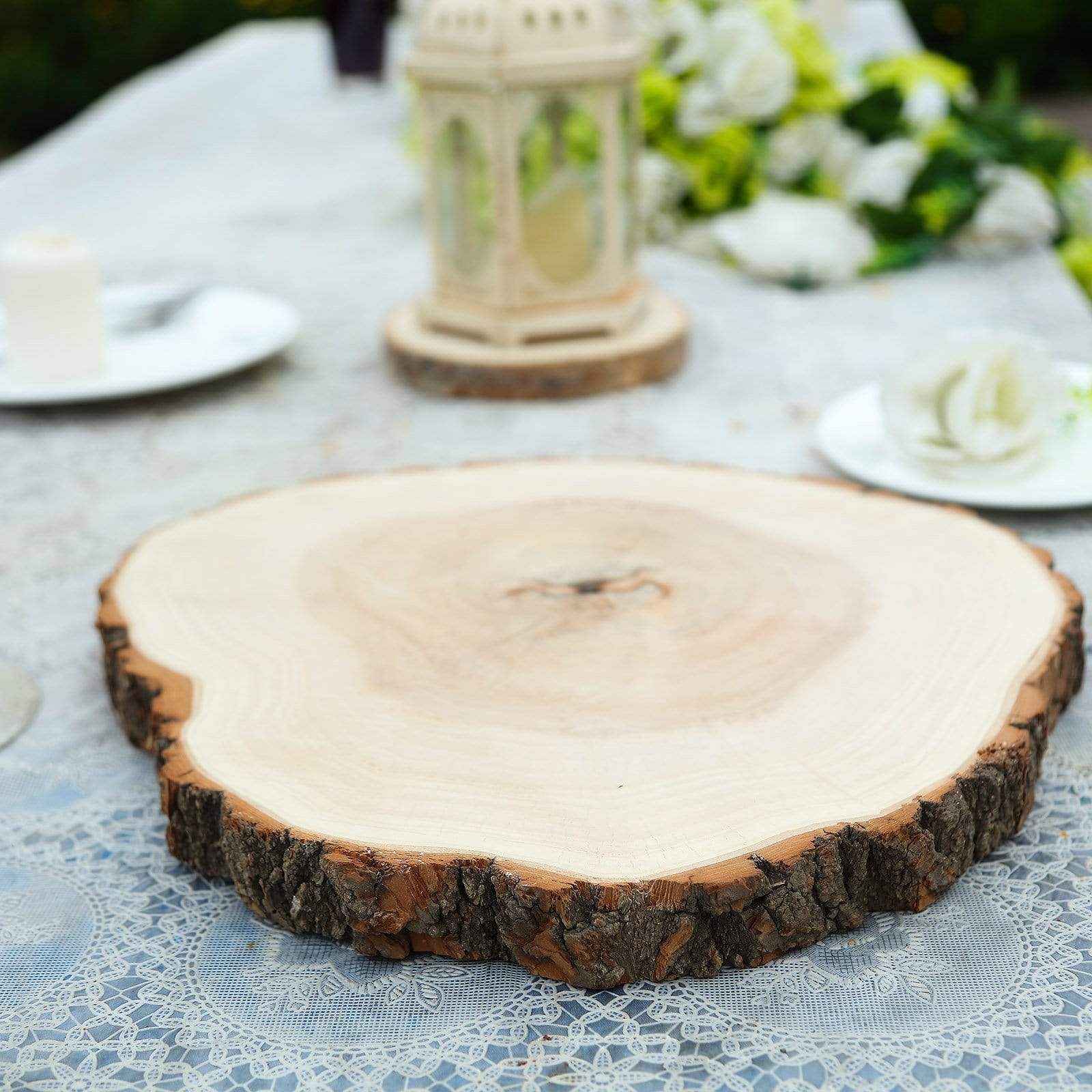 Natural Round Poplar Wooden Slices Party Tabletop