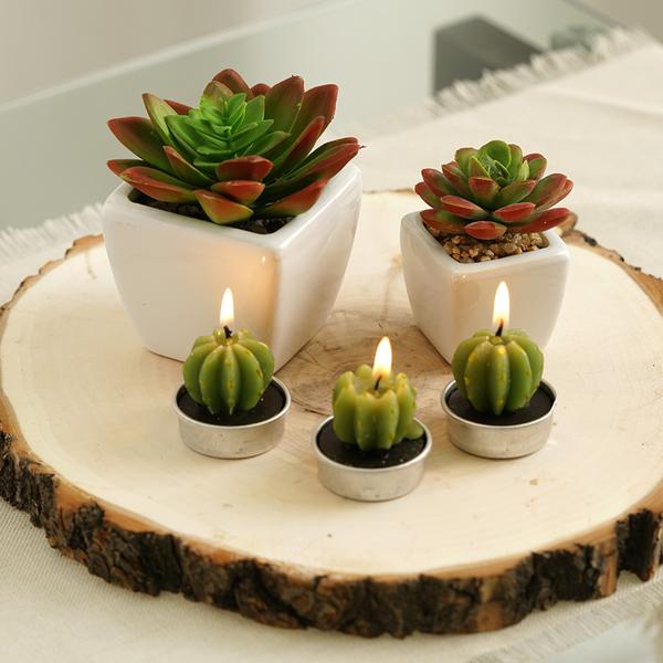 Natural Round Poplar Wooden Slices Party Tabletop