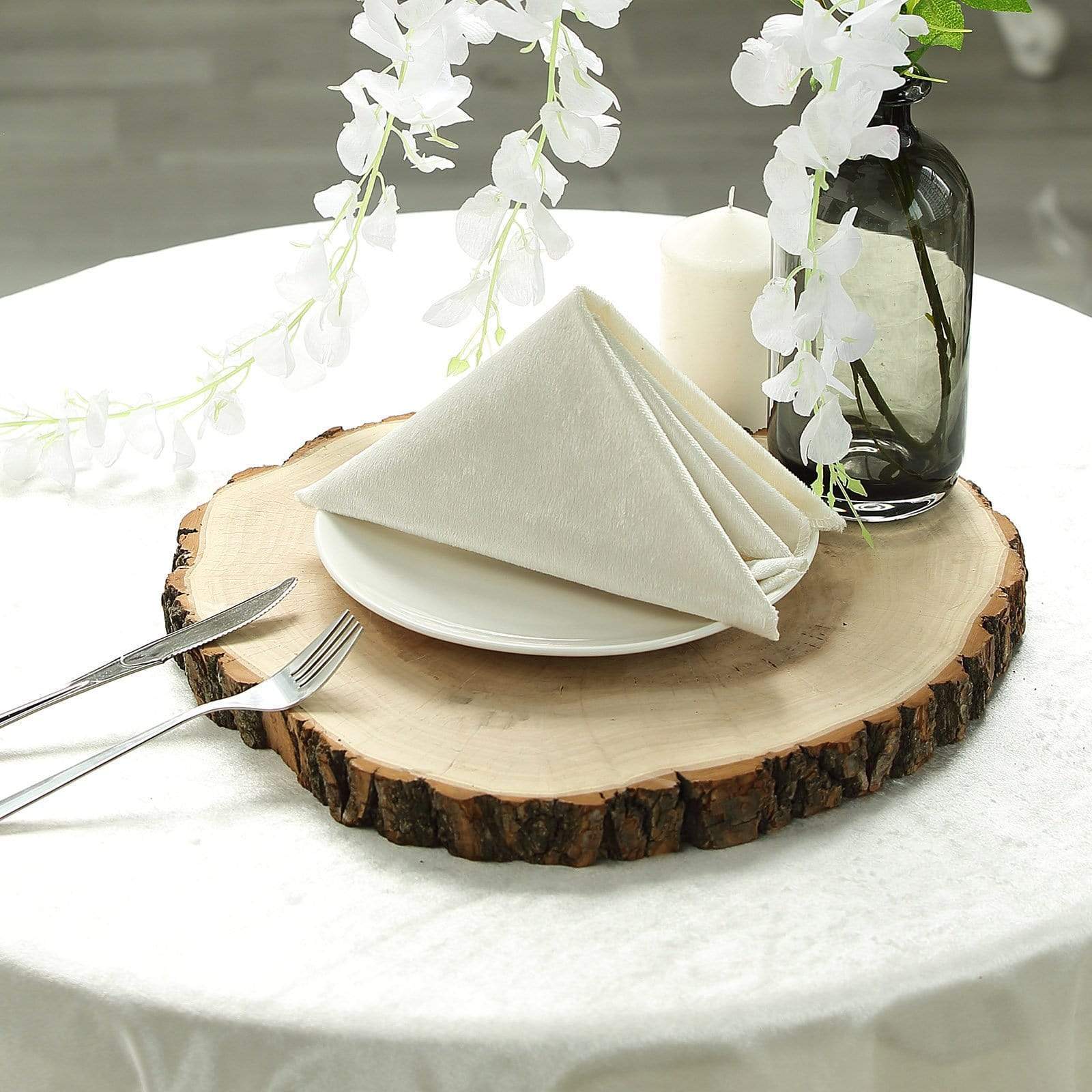 Natural Round Poplar Wooden Slices Party Tabletop