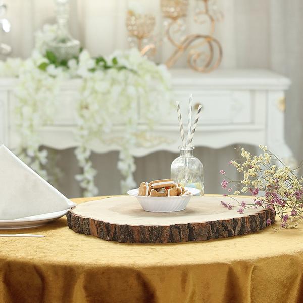 Natural Round Poplar Wooden Slices Party Tabletop