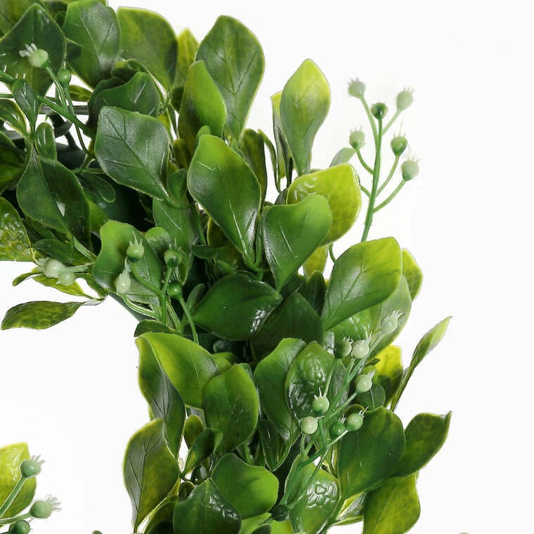 2 pcs 12 in Artificial Boxwood Leaves Wreath Candle Rings