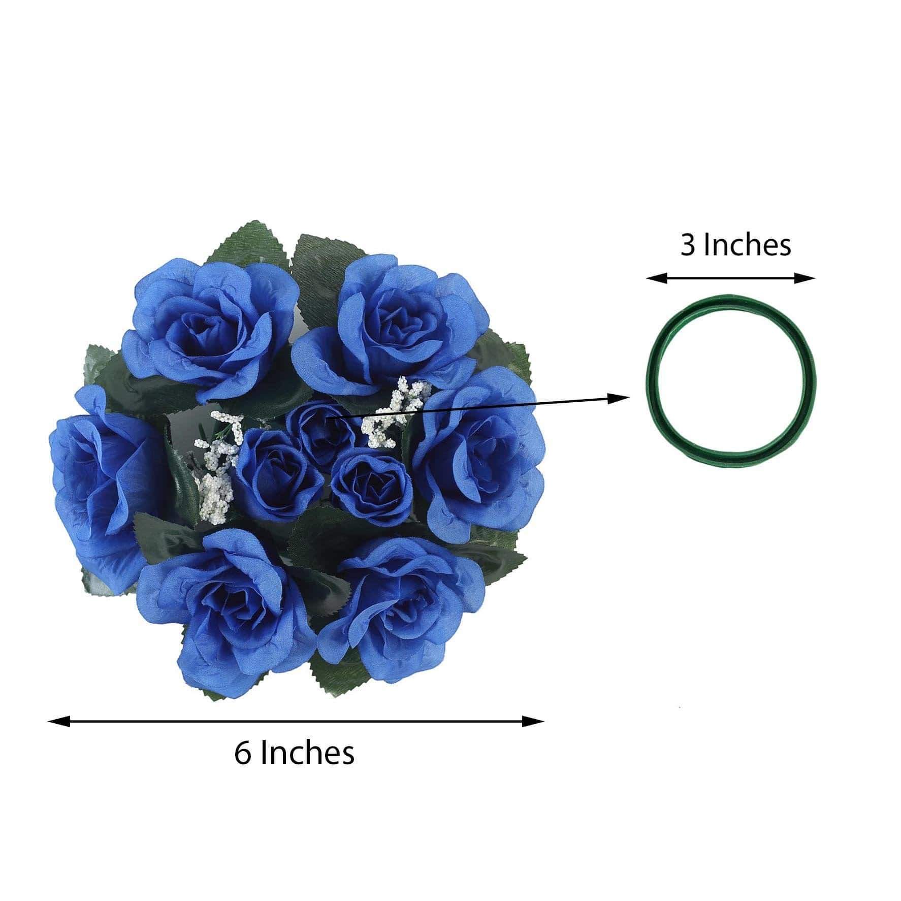 4 pcs Silk Roses Flowers Candle Rings