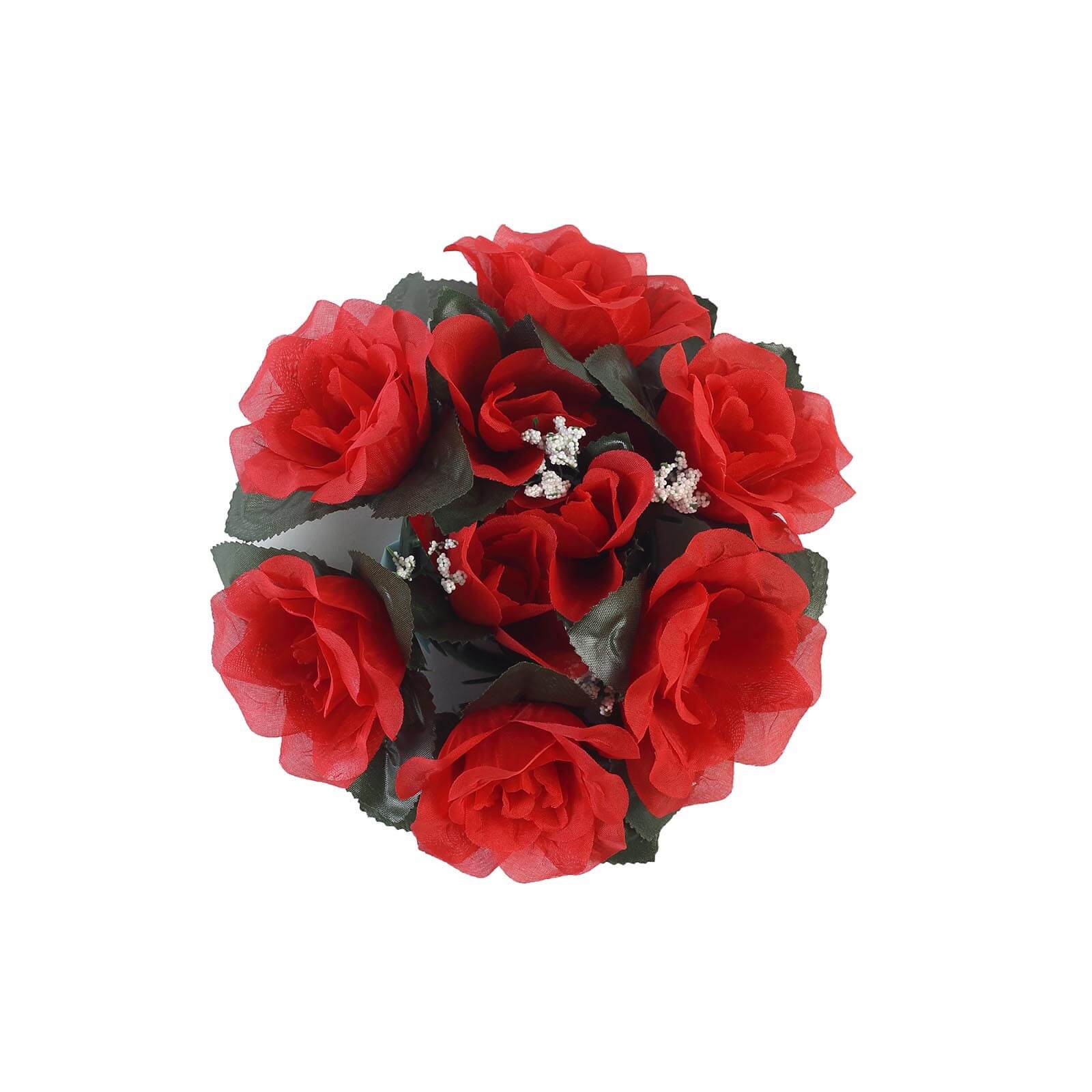 4 pcs Silk Roses Flowers Candle Rings