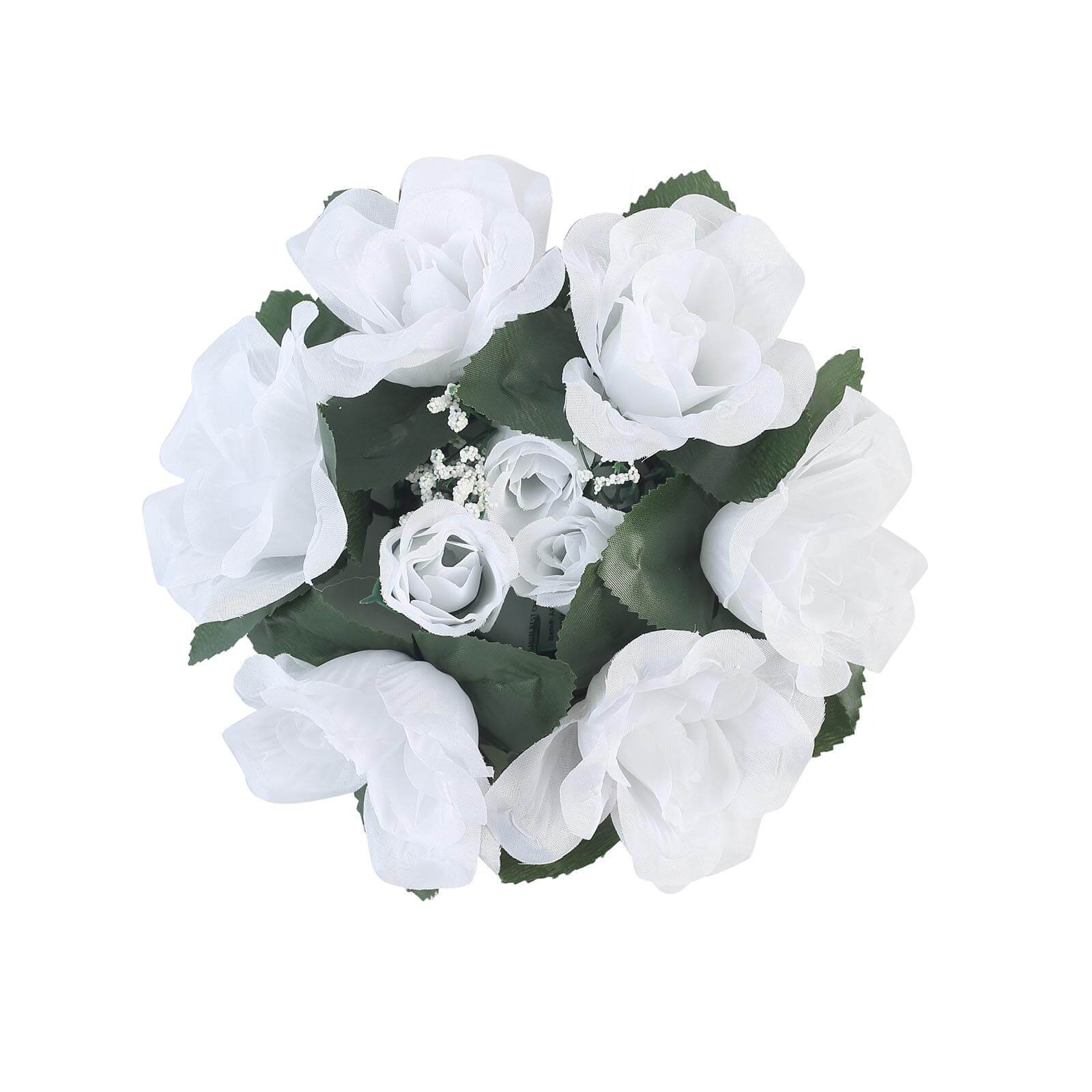 4 pcs Silk Roses Flowers Candle Rings